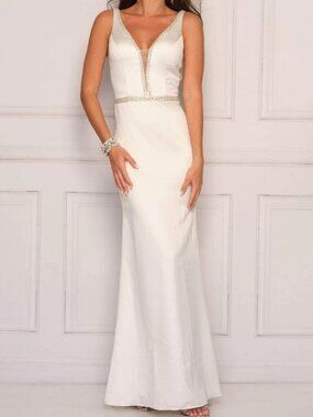 NWT Dave & Johnny 10990 Bridal Dress White Size 10